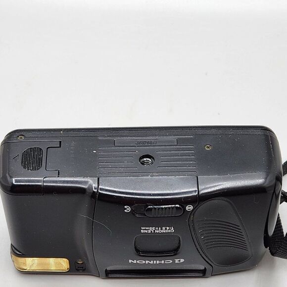 Vtg Chinon Auto GL-S 35mm Point Shoot Film Camera Auto Sensor Flash Self Timer - Picture 7 of 10